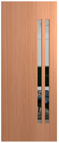 HUME DOOR VER11 VERVE (HMR MDF CORE) (SPM) MAPLE (STAIN GRADE) GLAZED CLEAR