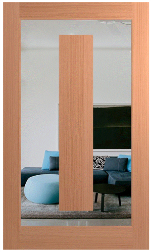 HUME DOOR XIL21 ILLUSION JOINERY (SPM) MAPLE (STAIN GRADE) GLAZED CLEAR