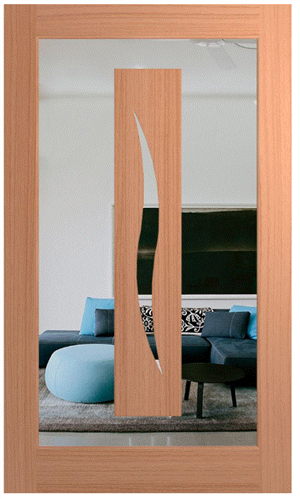 HUME DOOR XIL26 ILLUSION JOINERY (SPM) MAPLE (STAIN GRADE) GLAZED CLEAR 2040 x 1200 x 40mm