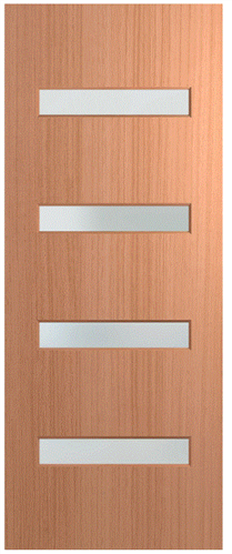 HUME DOOR XN5 NEWINGTON (HMR MDF CORE) (SPM) MAPLE (STAIN GRADE) GLAZED TRANSLUCENT