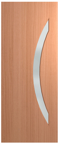 HUME DOOR XN6 NEWINGTON (HMR MDF CORE) (SPM) MAPLE (STAIN GRADE) GLAZED TRANSLUCENT