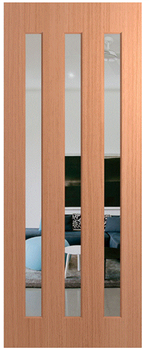 HUME DOOR NEX30 NEXUS (HMR MDF CORE) (SPM) MAPLE (STAIN GRADE) GLAZED CLEAR