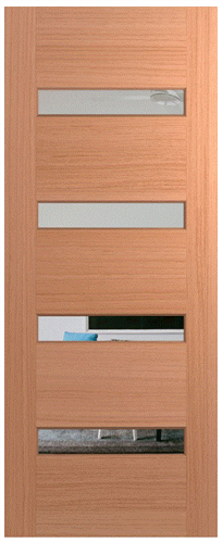 HUME DOOR XS11 SAVOY JOINERY (SPM) MAPLE (STAIN GRADE) (BEADING BOTH SIDES) GLAZED CLEAR