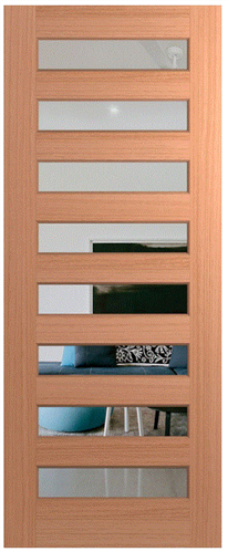 HUME DOOR XS28 SAVOY JOINERY (SPM) MAPLE (STAIN GRADE) (BEADING BOTH SIDES) GLAZED CLEAR