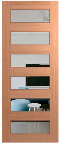 HUME DOOR XS26 SAVOY JOINERY (SPM) MAPLE (STAIN GRADE) (BEADING BOTH SIDES) GLAZED CLEAR