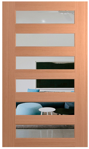 HUME DOOR XS26 SAVOY 1200 JOINERY (SPM) MAPLE (STAIN GRADE) (BEADING BOTH SIDES) GLAZED CLEAR