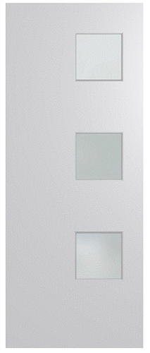 HUME DOOR BFR1 BUSH FIRE RESISTANT (BAL29) DURACOTE (TEMPERED HARDBOARD) GLAZED 6mm FROSTED 2040 x 820 x 40mm