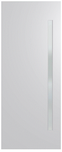 HUME DOOR VER1 VERVE (HMR MDF CORE) DURACOTE (TEMPERED HARDBOARD) GLAZED TRANSLUCENT
