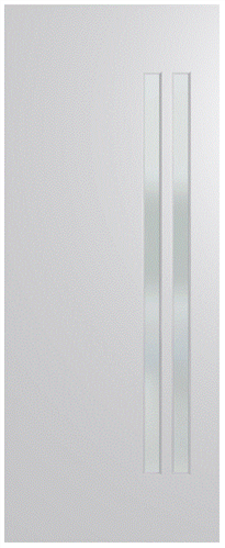 HUME DOOR VER11 VERVE (HMR MDF CORE) DURACOTE (TEMPERED HARDBOARD) GLAZED TRANSLUCENT