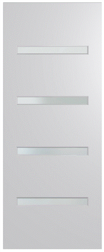 HUME DOOR VER4 VERVE (HMR MDF CORE) DURACOTE (TEMPERED HARDBOARD) GLAZED TRANSLUCENT