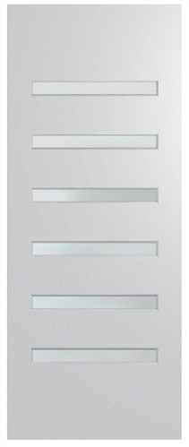 HUME DOOR VER6 VERVE (HMR MDF CORE) DURACOTE (TEMPERED HARDBOARD) GLAZED TRANSLUCENT