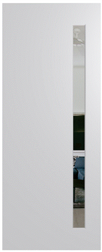 HUME DOOR XN1 NEWINGTON (HMR MDF CORE) DURACOTE (TEMPERED HARDBOARD) GLAZED CLEAR