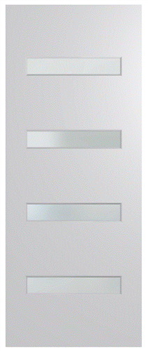 HUME DOOR XN5 NEWINGTON (HMR MDF CORE) DURACOTE (TEMPERED HARDBOARD) GLAZED TRANSLUCENT