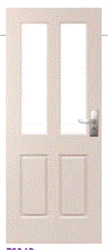 CORINTHIAN DOOR CLASSIC PCL 4G EXTERNAL MDF CORE PRIMED GLAZED CLEAR