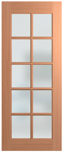 HUME DOOR LIN10 LINCOLN JOINERY (SPM) MAPLE (STAIN GRADE) (BEADING BOTH SIDES) GLAZED TRANSLUCENT