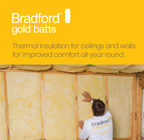 BRADFORD GOLD GLASSWOOL CEILING BATTS R2.5