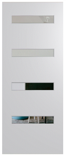 HUME DOOR BFR4 BUSH FIRE RESISTANT (BAL29) DURACOTE (TEMPERED HARDBOARD) GLAZED 6mm CLEAR