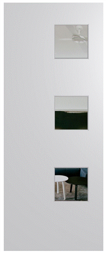 HUME DOOR BFR1 BUSH FIRE RESISTANT (BAL29) DURACOTE (TEMPERED HARDBOARD) GLAZED 6mm CLEAR