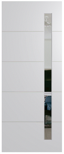 HUME DOOR BFR4017 BUSH FIRE RESISTANT (BAL40) DURACOTE (TEMPERED HARDBOARD) GLAZED 6mm CLEAR 2040 x 820 x 45mm