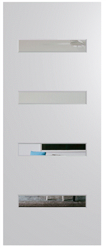 HUME DOOR BFR405 BUSH FIRE RESISTANT (BAL40) DURACOTE (TEMPERED HARDBOARD) GLAZED 6mm CLEAR 2040 x 820 x 45mm