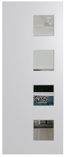 HUME DOOR BFR407 BUSH FIRE RESISTANT (BAL40) DURACOTE (TEMPERED HARDBOARD) GLAZED 6mm CLEAR 2040 x 820 x 45mm