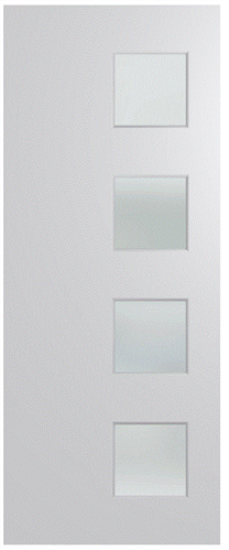 HUME DOOR BFR407 BUSH FIRE RESISTANT (BAL40) DURACOTE (TEMPERED HARDBOARD) GLAZED 6mm FROST 2040 x 820 x 45mm