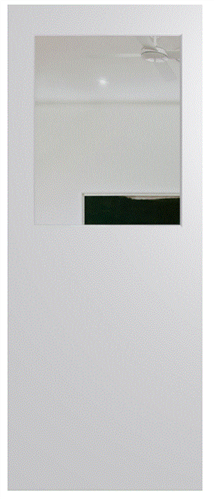 HUME DOOR BFR14 BUSH FIRE RESISTANT (BAL29) DURACOTE (TEMPERED HARDBOARD) GLAZED 6mm CLEAR 2040 x 820 x 40mm