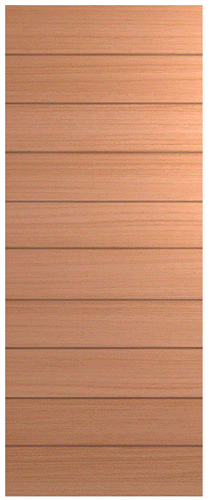 HUME DOOR XLR600 LINEAR (HMR MDF CORE) (SPM) MAPLE (STAIN GRADE) 2040 x 820 x 40mm