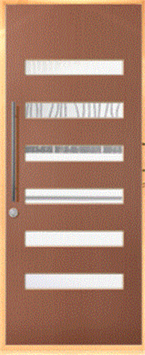 CORINTHIAN DOOR MADISON VMAD 106 VERTICAL ROSEWOOD VENEER GLAZED TRANSLUCENT LAMINATED