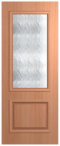 HUME DOOR XVP22 VAUCLUSE PREMIER (HMR MDF CORE) (SPM) MAPLE (STAIN GRADE) (ROUTED BOTH SIDES) GLAZED CATHEDRAL 2040 x 820 x 40mm