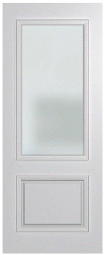 HUME DOOR XVP22 VAUCLUSE PREMIER (HMR MDF CORE) DURACOTE (TEMPERED HARDBOARD) GLAZED TRANSLUCENT