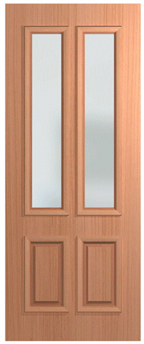 HUME DOOR XVP12 VAUCLUSE PREMIER (HMR MDF CORE) (SPM) MAPLE (STAIN GRADE) (ROUTED BOTH SIDES) GLAZED TRANSLUCENT 2040 x 820 x 40mm