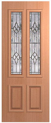 HUME DOOR XVP12 VAUCLUSE PREMIER (HMR MDF CORE) (SPM) MAPLE (STAIN GRADE) GLAZED TEAR DROP T/G