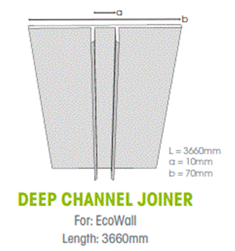 WTEX DEEP CHANNEL JOINER ALUMINIUM 3660mm