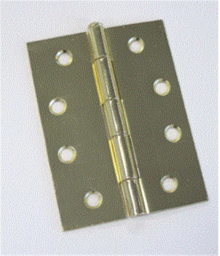 HINGE BUTT LOOSE PIN BRASS PLATED 100 x 75 x 1.6mm