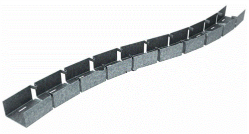 STEEL TRACK FLEXIBLE DEFLECTION HEAD #108, 0.50BMT, 76 x 3000mm