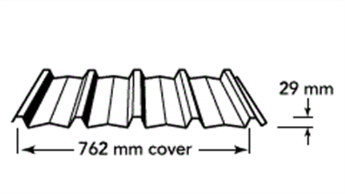 ROOFING - TRIMDEK 29mm (covers 762mm) 0.42BMT