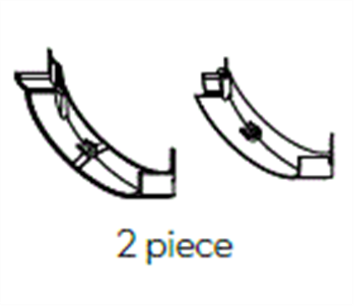 GUTTER - HALF ROUND FLATBACK 150mm 2PCE INTERNAL CORNER 90°