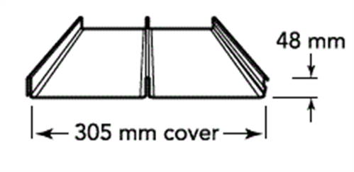 ROOFING - LONGLINE #305 | 48mm RIB (covers 305mm) 0.70BMT