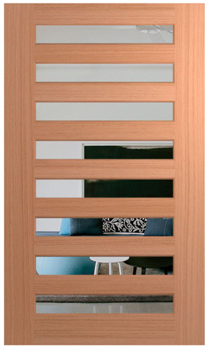 HUME DOOR XS28 SAVOY 1200 JOINERY (SPM) MAPLE (STAIN GRADE) (BEADING BOTH SIDES) GLAZED CLEAR