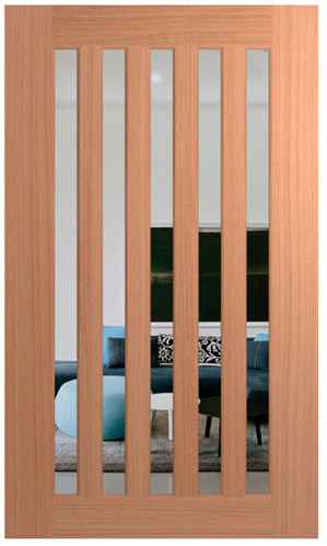 HUME DOOR XS45 SAVOY 1200 JOINERY (SPM) MAPLE (STAIN GRADE) GLAZED CLEAR