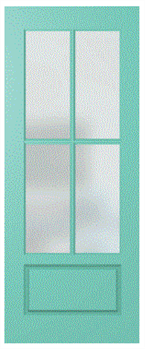 HUME DOOR HAV44 HAVEN DURACOTE (TEMPERED HARDBOARD) GLAZED TRANSLUCENT