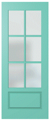 HUME DOOR HAV66 HAVEN DURACOTE (TEMPERED HARDBOARD) GLAZED TRANSLUCENT