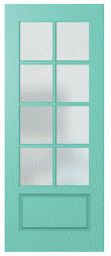 HUME DOOR HAV88 HAVEN DURACOTE (TEMPERED HARDBOARD) GLAZED TRANSLUCENT