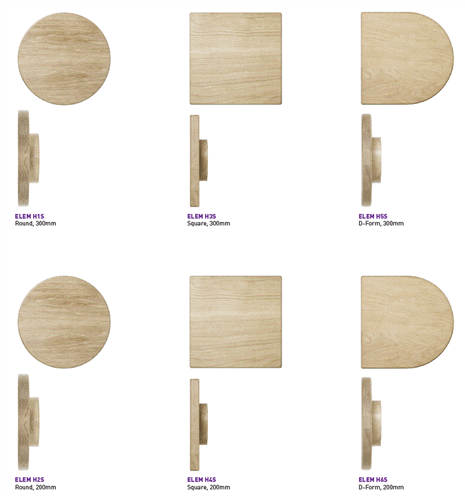 CORINTHIAN DOOR ELEMENTS PAD HANDLE (SINGLE) AMERICAN WHITE OAK