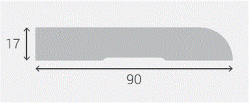 WESTERN RED CEDAR BULLNOSE SKIRT/ARCH RANDOM LENGTHS (900mm - 4200mm)