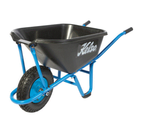 WHEELBARROW KELSO 65LT PRO TRADE NARRA BARRA POLY TRAY 4.8" FLAT FREE WHEEL