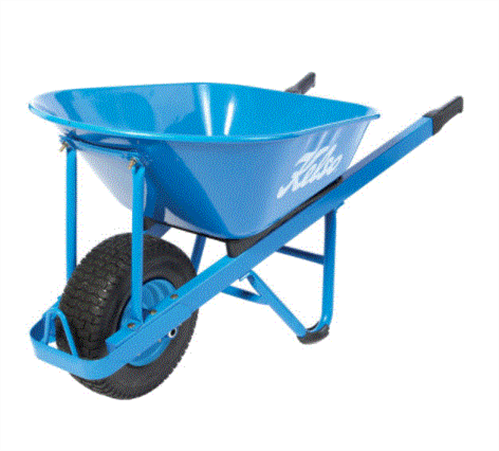 WHEELBARROW KELSO 100LT PROFESSIONAL STEEL TRAY 6.5" FLAT FREE WHEEL