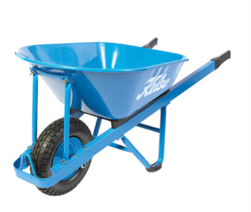 WHEELBARROW KELSO 100LT HEAVY TRADE STEEL TRAY 4.8" FLAT FREE WHEEL