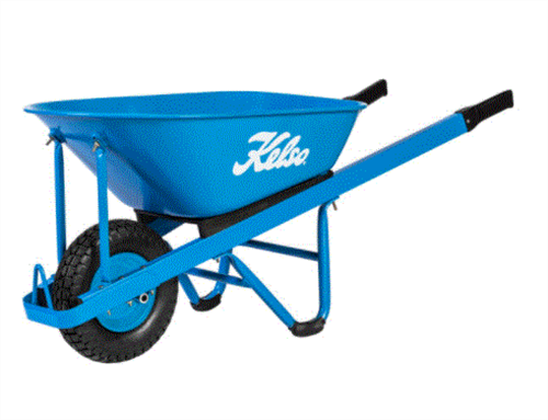 WHEELBARROW KELSO 100LT CONTRACTORS STEEL TRAY 4.8" FLAT FREE WHEEL